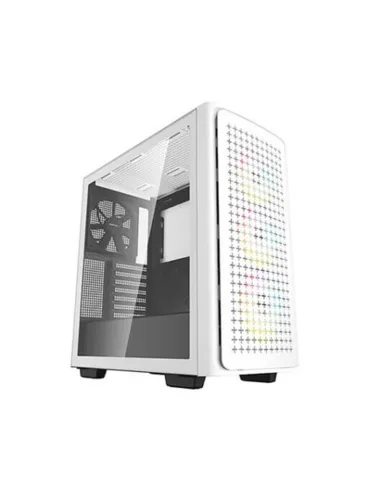 Caja ordenador gaming deepcool ck560 e - atx argb cristal templado blanco