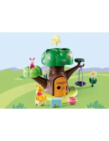 Playmobil 1.2.3 & disney winnie the pooh & piglet casa del árbol