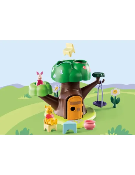 Playmobil 1.2.3 & disney winnie the pooh & piglet casa del árbol