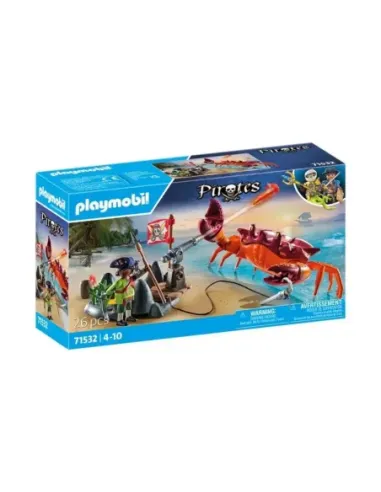Playmobil batalla con el cangrejo gigante