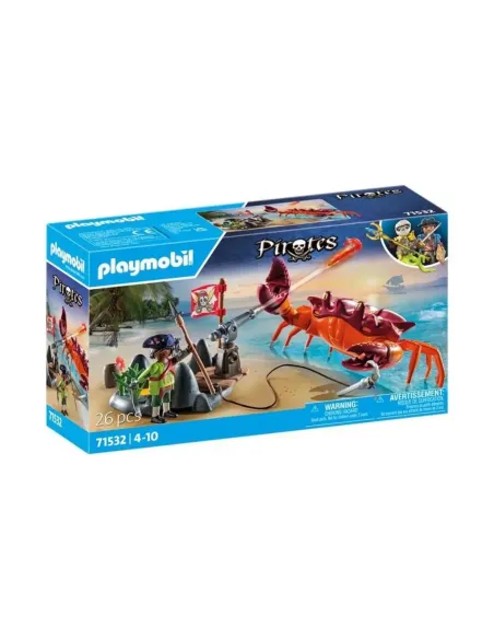 Playmobil batalla con el cangrejo gigante