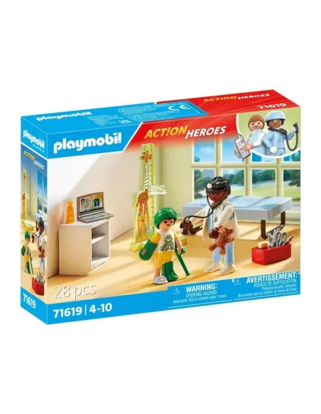 Playmobil action heroes: pediatria con osito de peluche