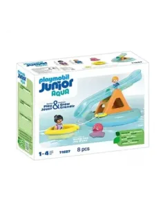 Playmobil junior aqua: isla de baño con tobogán