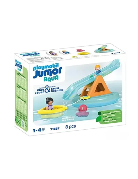 Playmobil junior aqua: isla de baño con tobogán
