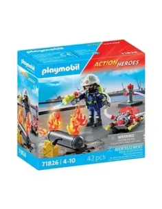 Playmobil -  bombero con bomba de agua