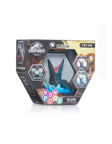 Figura wow! pod jurassic world mosasaurus sfx con sonido