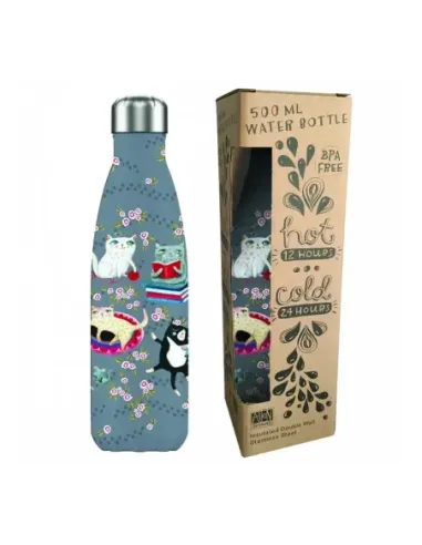 Botella isotermica enesco black crazy cats