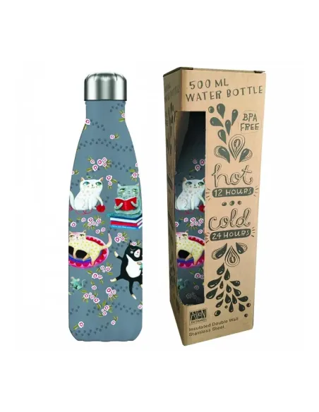 Botella isotermica enesco black crazy cats