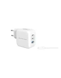 Cargador de pared conceptronic althea17w 67w + cable usb tipo c blanco