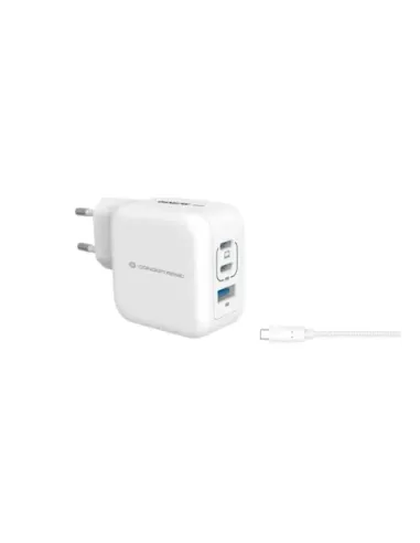 Cargador de pared conceptronic althea17w 67w + cable usb tipo c blanco