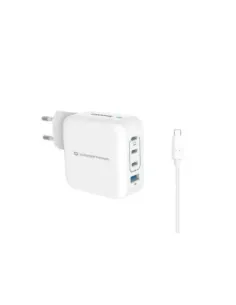 Cargador de pared conceptronic althea18w 100w + cable usb tipo c blanco
