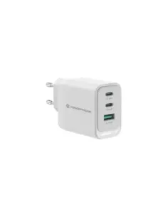 Cargador de pared conceptronic althea21w65 65w 2x usb tipo c 1x usb tipo a blanco