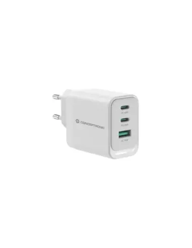 Cargador de pared conceptronic althea21w65 65w 2x usb tipo c 1x usb tipo a blanco