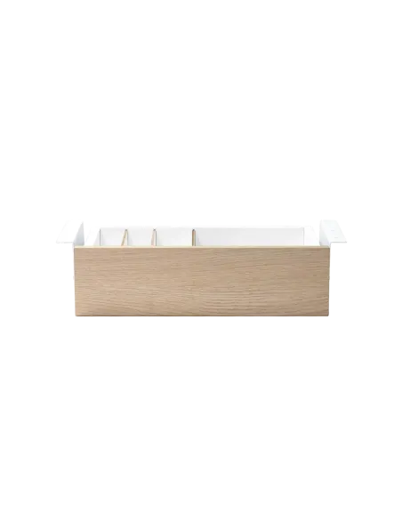 Cajon phoenix para escritorio artisan combinación blanco y madera natural