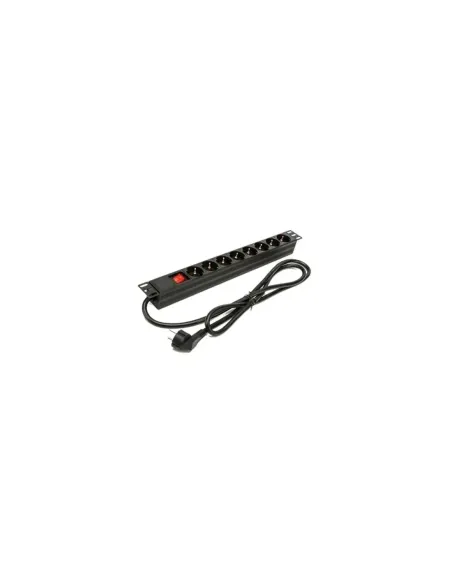 Regleta con Interruptor Phasak BNS 1518/ 8 Tomas de Corriente/ Cable 1.5m/ Negro