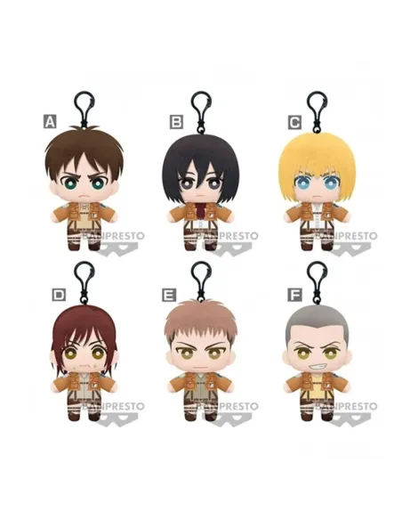 Peluche banpresto attack on titan tomonui plush assort series 1 unidad aleatoria