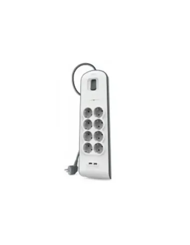 Regleta alimentacion belkin bsv804vf2m - v2 8 tomas con proteccion 2x usb tipo a interruptor color blanco