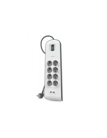 Regleta alimentacion belkin bsv804vf2m - v2 8 tomas con proteccion 2x usb tipo a interruptor color blanco