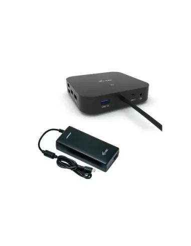 Docking station con adaptador de corriente universal i - tec usb - c hdmi dp con  de corriente 100 w
