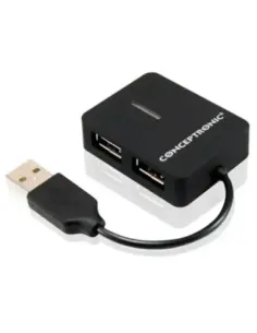 Hub externo conceptronic usb 2.0 4 puertos compacto