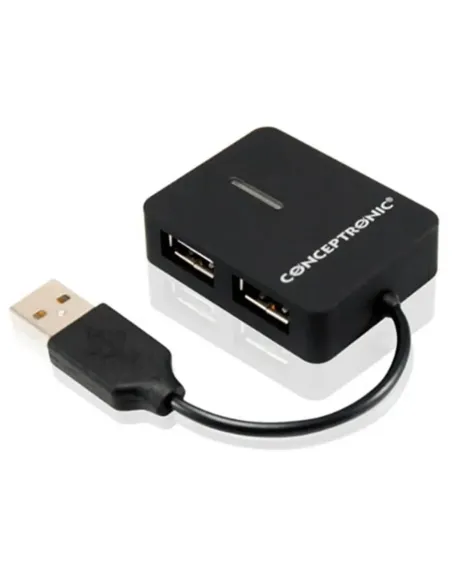 Hub externo conceptronic usb 2.0 4 puertos compacto