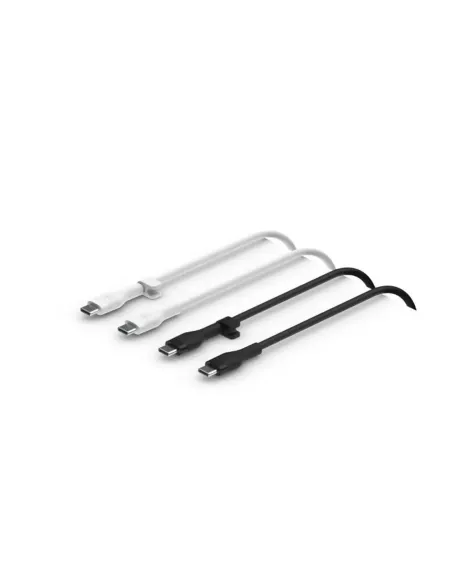 Cable usb tipo c belkin 1m -  macho - macho -  pack 2 blanco - negro