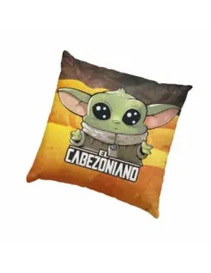 Cojin cuadrado sd toys star wars el mandaloriano cabezoniano baby yoda envasado vacio