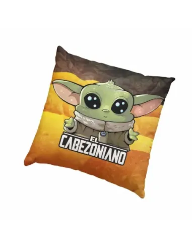 Cojin cuadrado sd toys star wars el mandaloriano cabezoniano baby yoda envasado vacio