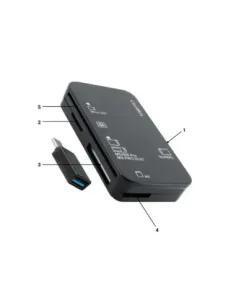 Lector tarjetas memoria y usb coolbox cre4 -  adaptador usb