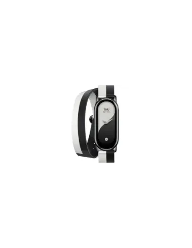 Correa Original para Pulsera Xiaomi Mi Smart Band 8 Double Wrap Strap/ Blanco y Negro