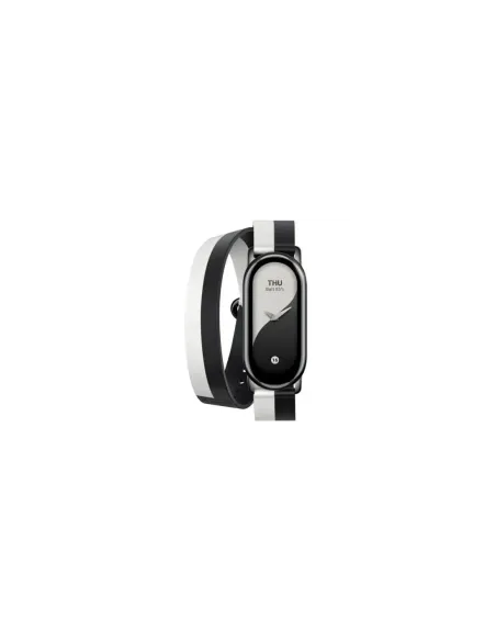 Correa Original para Pulsera Xiaomi Mi Smart Band 8 Double Wrap Strap/ Blanco y Negro