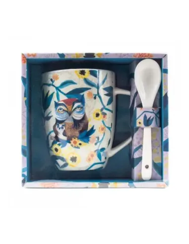 Taza con cuchara enesco buhos