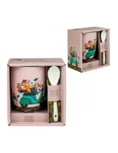 Taza de cerámica con cuchara enesco