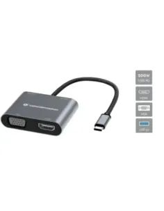 Hub usb tipo c conceptronic donn16g 1 x hdmi - 1 x vga - 1 x usb tipo c - 1 x usb 3.0