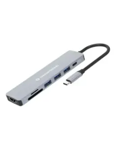 Hub usb tipo c conceptronic donn19g 1 x hdmi - 3 x usb 3.2 - 1 x usb tipo c - lector sd - lector micro sd