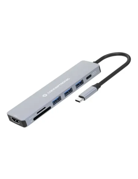 Hub usb tipo c conceptronic donn19g 1 x hdmi - 3 x usb 3.2 - 1 x usb tipo c - lector sd - lector micro sd