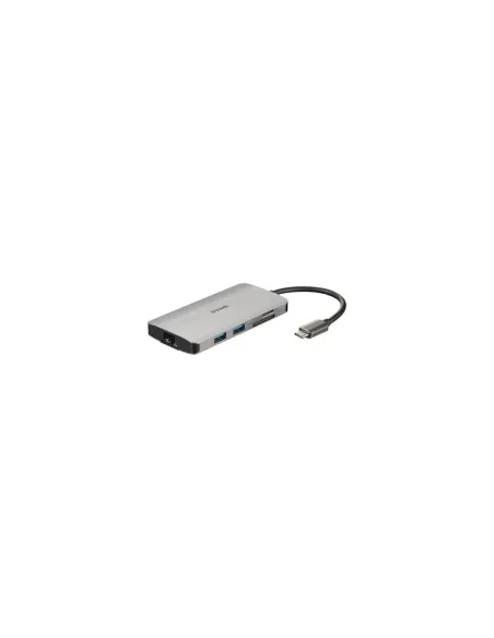 Docking USB Tipo-C D-Link DUB-M810/ 3xUSB/ 1xUSB Tipo-C/ 1xThunderbolt/ 1xHDMI 4K/ 1xRJ45/ 1xLector tarjetas/ Gris