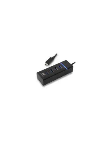 Ewent EW1137 hub de interfaz USB 3.2 Gen 1 (3.1 Gen 1) Type-C 5000 Mbit/s Negro