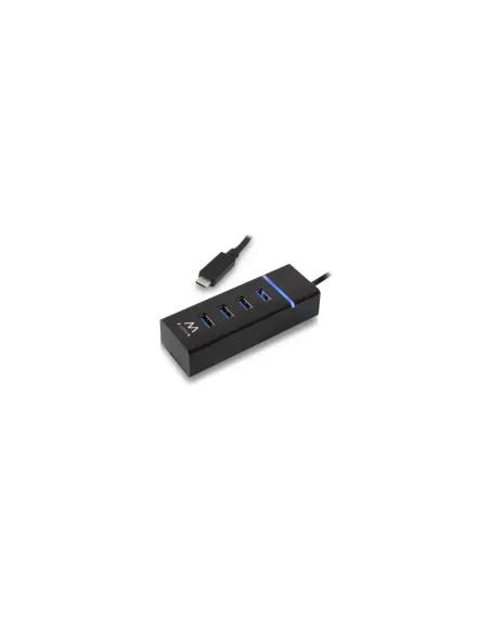 Ewent EW1137 hub de interfaz USB 3.2 Gen 1 (3.1 Gen 1) Type-C 5000 Mbit/s Negro