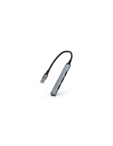 Ewent EW1144 hub de interfaz USB 3.2 Gen 1 (3.1 Gen 1) Type-A 5000 Mbit/s Gris, Plata