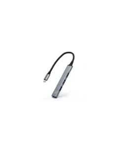 Ewent EW1145 hub de interfaz USB 3.2 Gen 1 (3.1 Gen 1) Type-C 5000 Mbit/s Gris, Plata