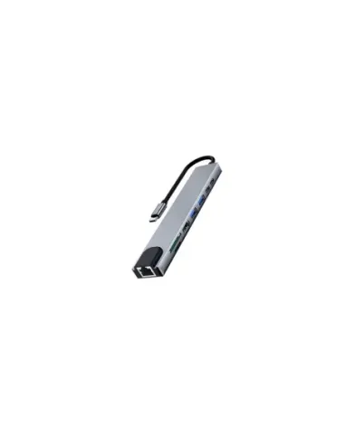 Ewent EW1146 base para portátil y replicador de puertos Alámbrico USB 3.2 Gen 1 (3.1 Gen 1) Type-C Gris