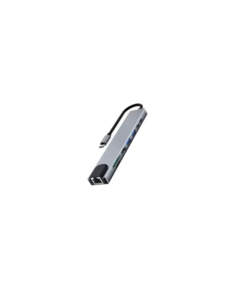 Ewent EW1146 base para portátil y replicador de puertos Alámbrico USB 3.2 Gen 1 (3.1 Gen 1) Type-C Gris