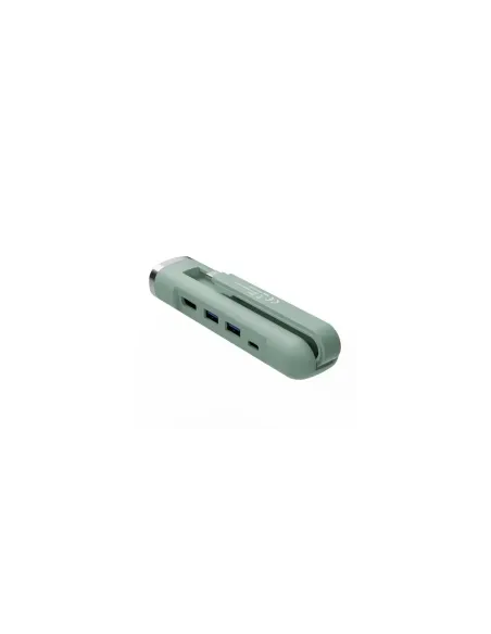 Ewent EW1148 base para portátil y replicador de puertos Alámbrico USB 3.2 Gen 1 (3.1 Gen 1) Type-C Verde