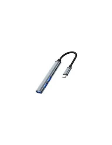 Ewent EW1149 hub de interfaz USB 3.2 Gen 1 (3.1 Gen 1) Type-C 5000 Mbit/s Gris, Plata