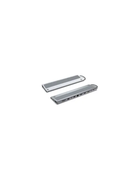 Ewent EW1150 base para portátil y replicador de puertos Alámbrico USB 3.2 Gen 1 (3.1 Gen 1) Type-C Aluminio