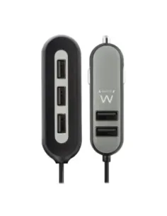 Cargador usb ewent para coche -  5 puertos -  54w