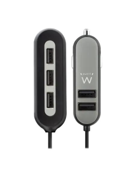 Cargador usb ewent para coche -  5 puertos -  54w