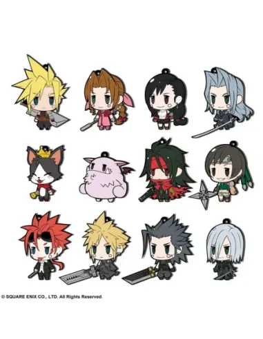 Set 12 colgantes de goma square enix final fantasy vii extended edition