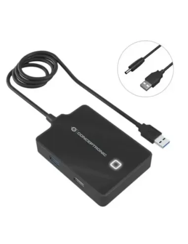 Hub usb 2.0 -  3.0 conceptronic hubbies10b 4 puertos y cable de 90cm